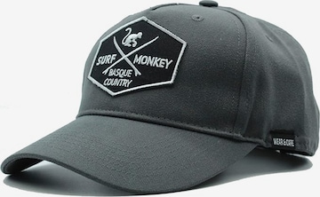 Surf Monkey Athletic Cap in Grey: front