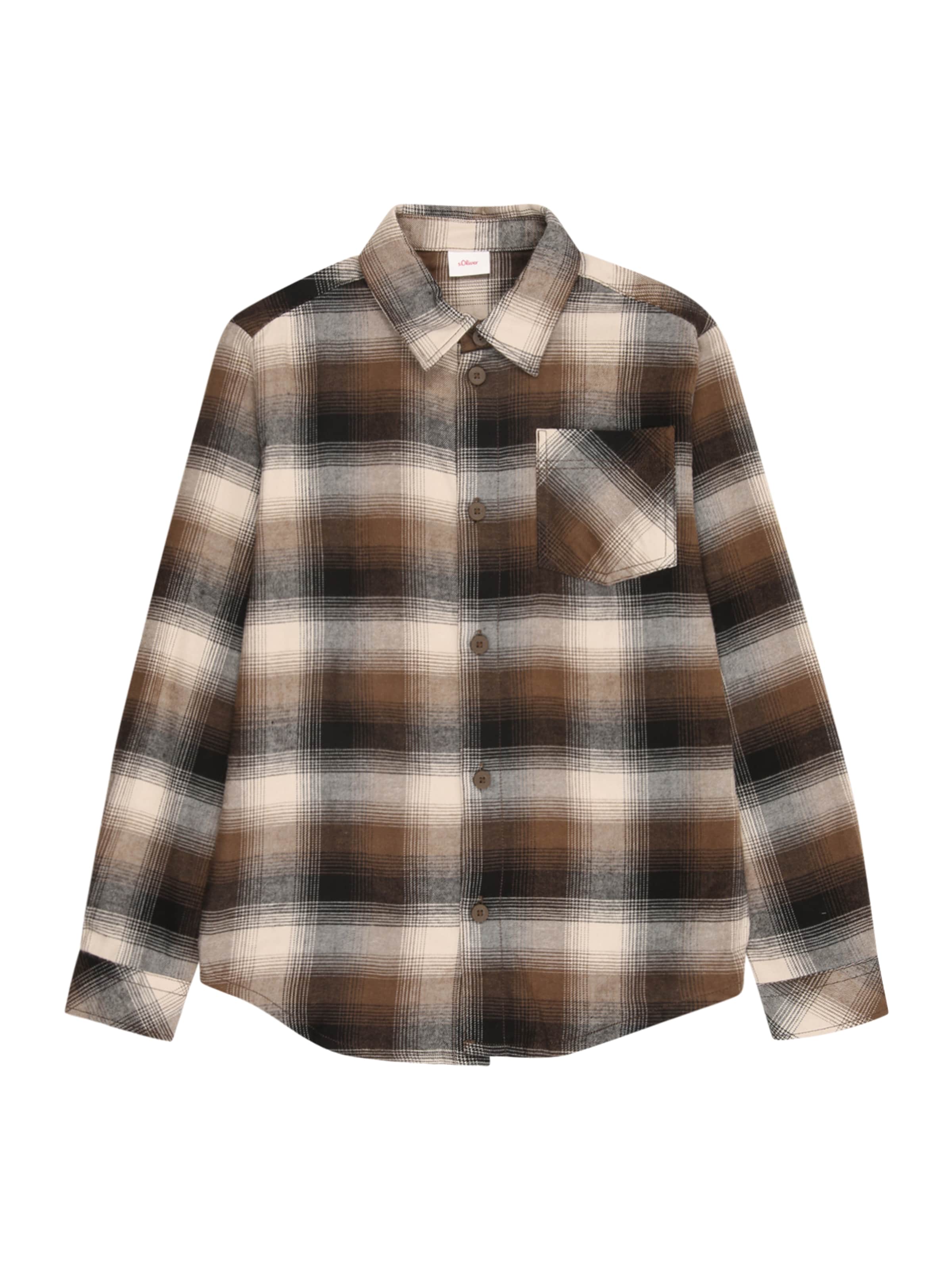 s.Oliver Rovný strih Košeľa - Čierna: predná strana