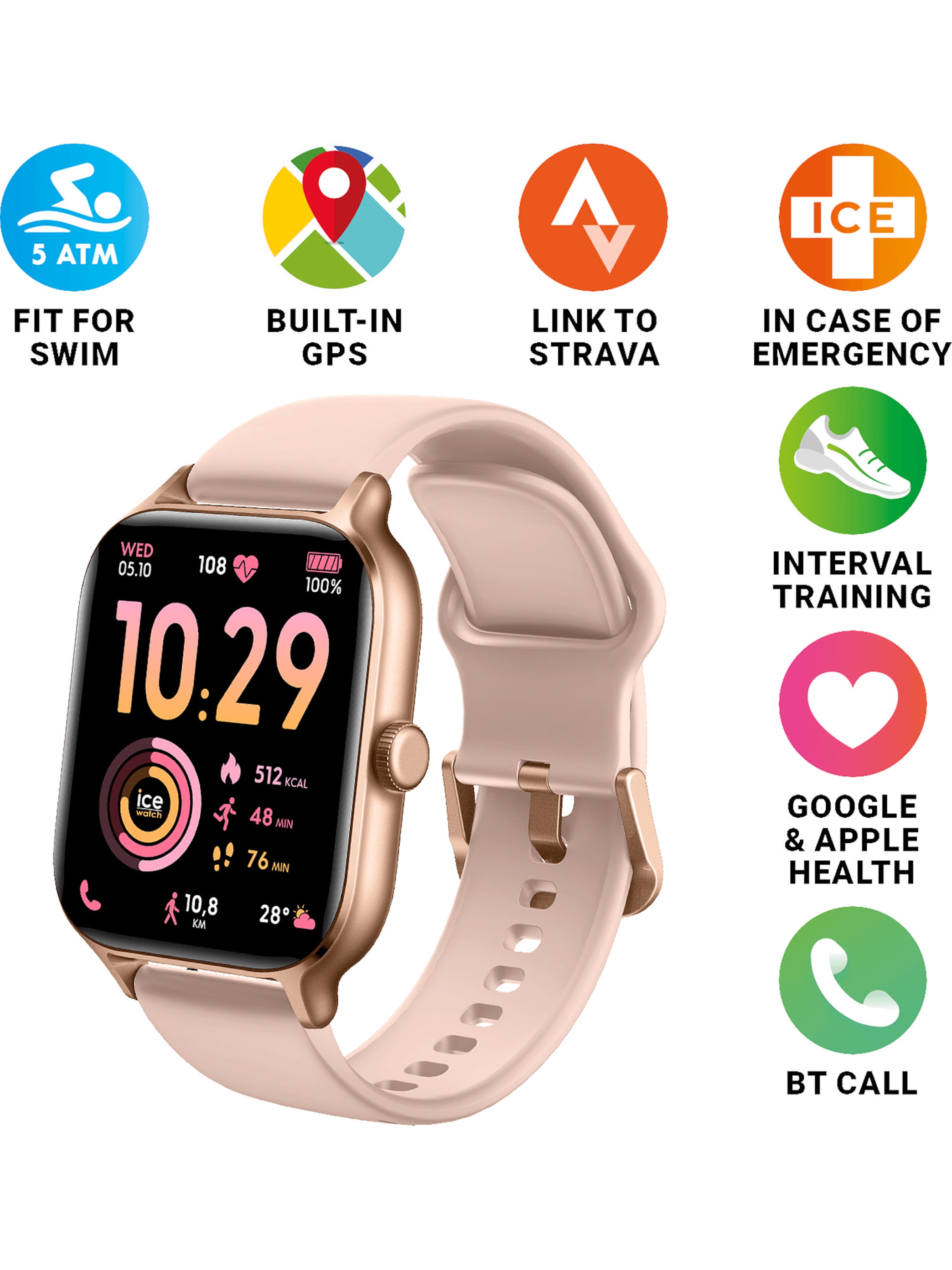 ICE WATCH Digitaluhr in Pink