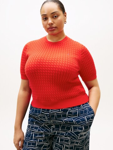 Tommy Hilfiger Curve Pulover | oranžna barva: sprednja stran