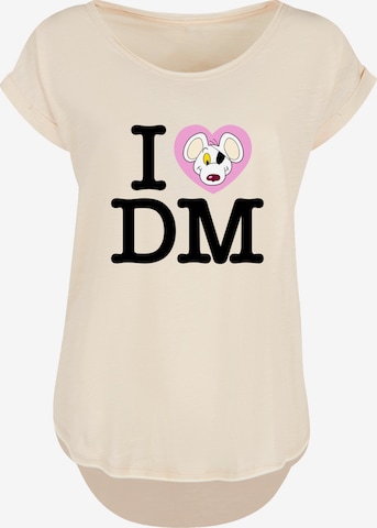 T-shirt 'Danger Mouse' F4NT4STIC en beige : devant