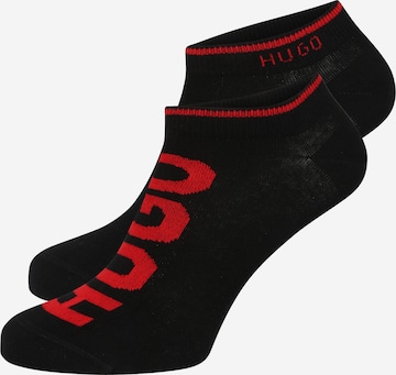 HUGO Red - Calcetines invisibles en negro: frente