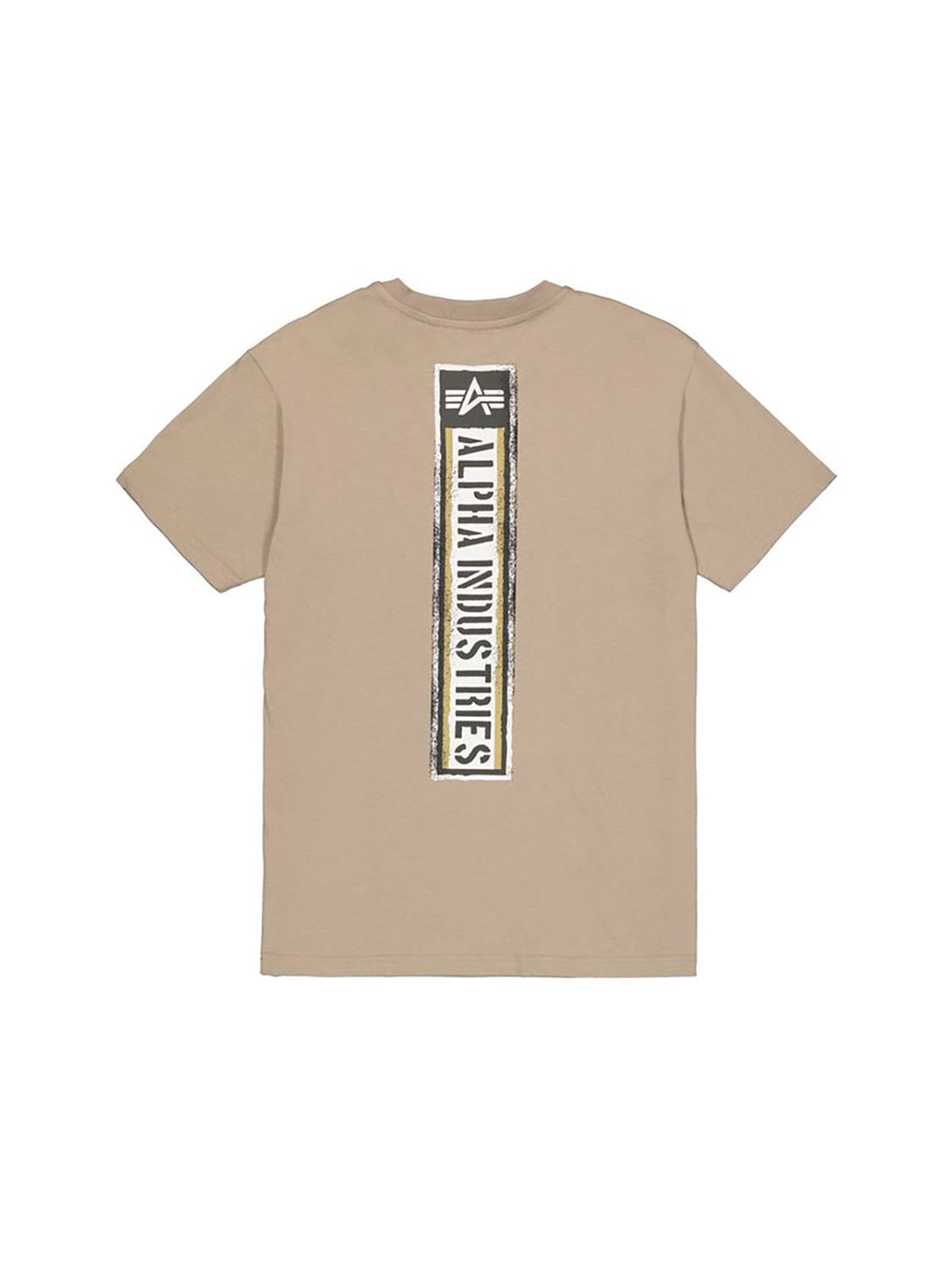 ALPHA INDUSTRIES Shirt 'Backprint Vintage Panel'‌‌‌‌‌‌‌‌‌‌ in Beige: Vorderseite