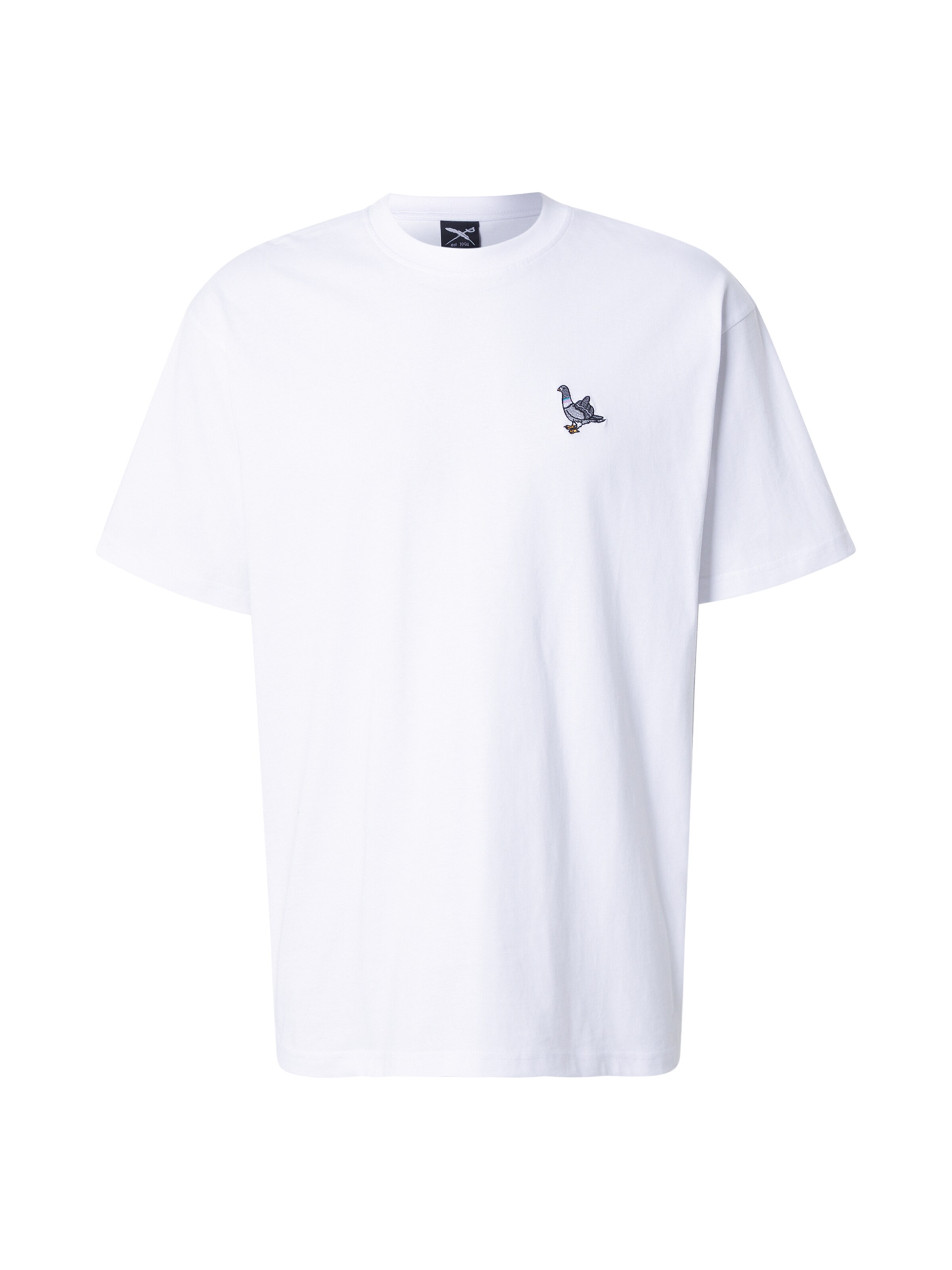 Iriedaily - Camiseta 'Pigeon Finger' en blanco: frente