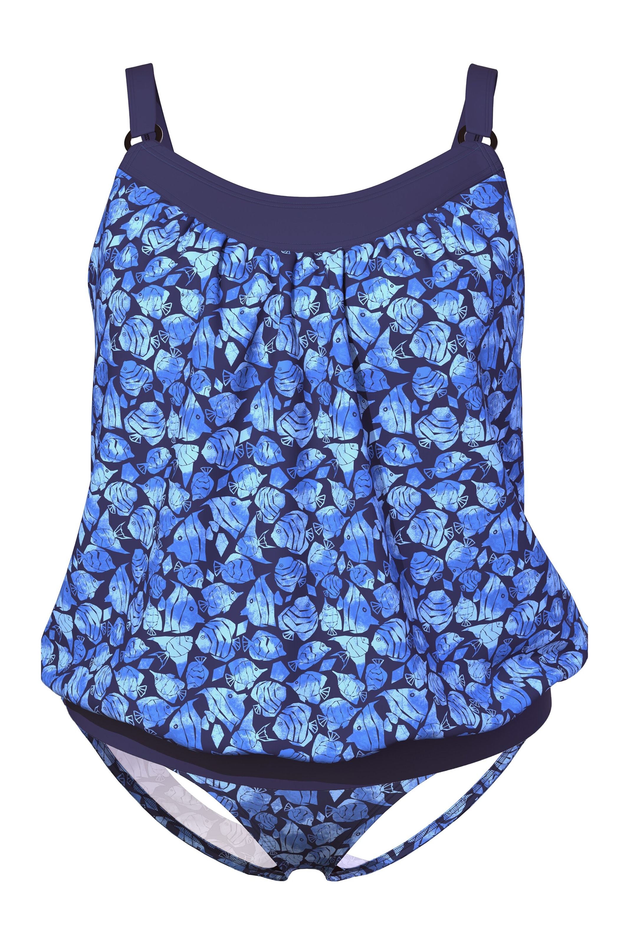 Bikini Ulla Popken en bleu : devant