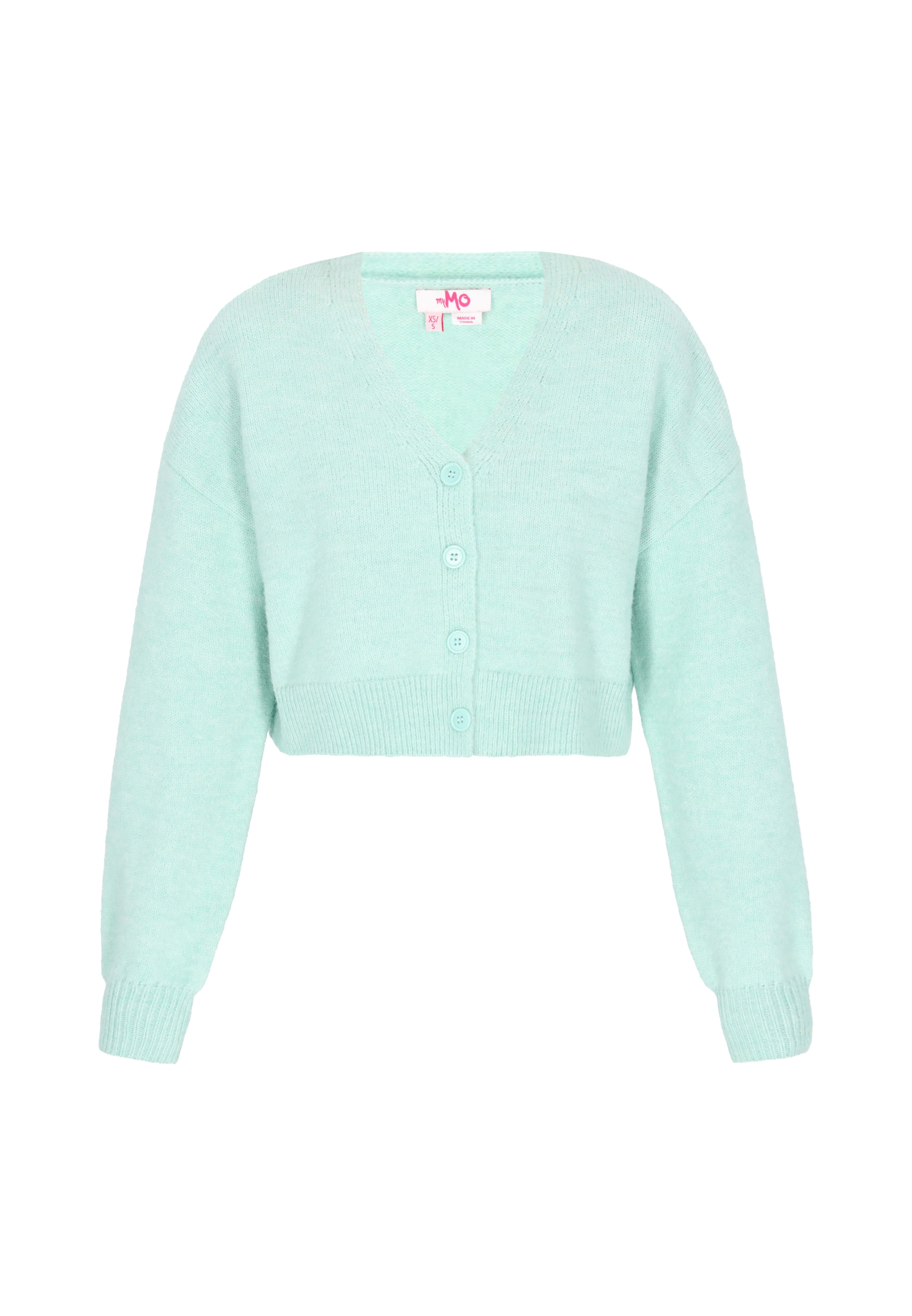 MYMO Gebreid vest 'Young Fashion' in Groen: voorkant