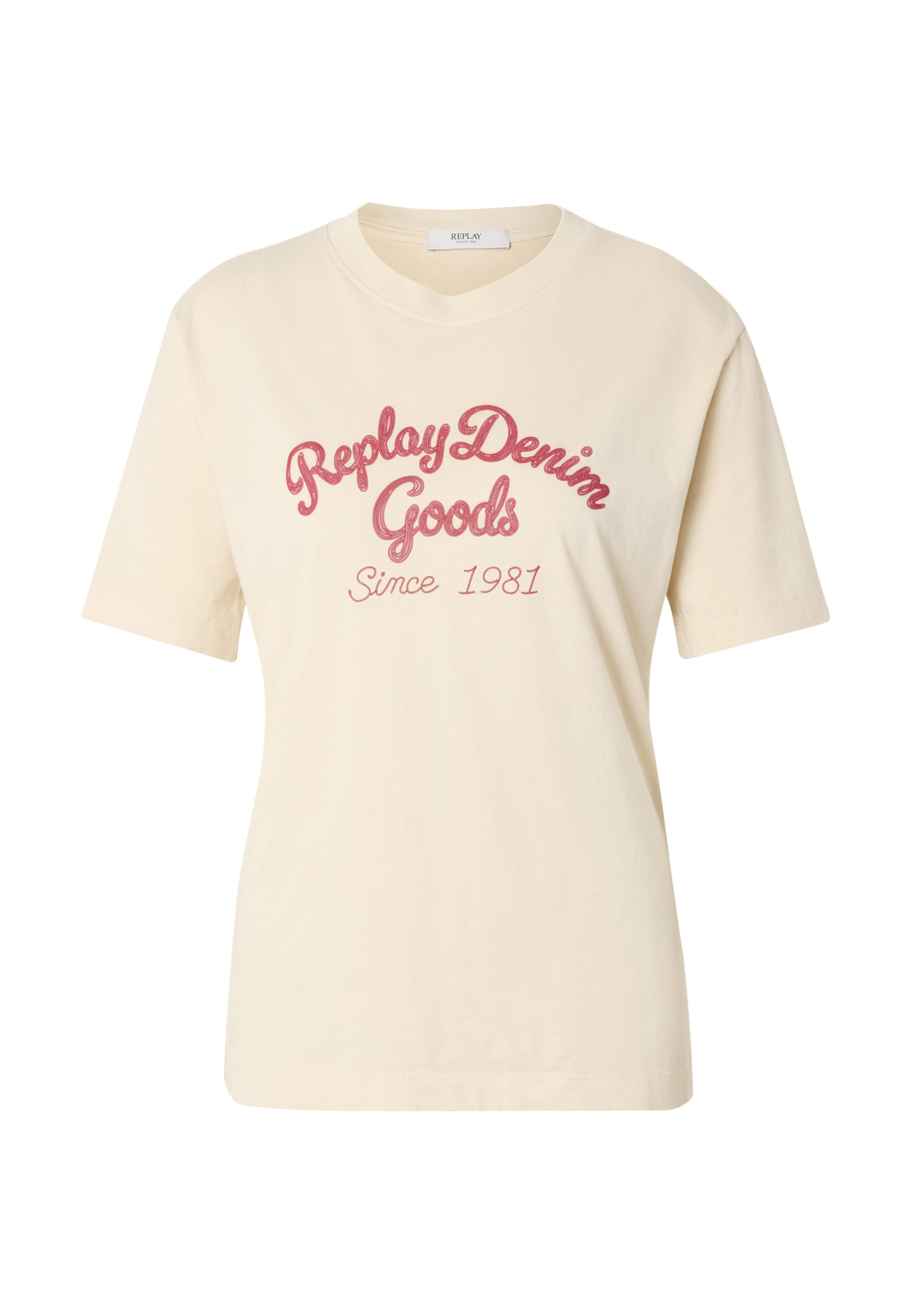 REPLAY T-Shirt in Beige: Vorderseite