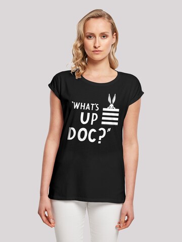T-shirt 'Looney Tunes Bugs Bunny What's Up Doc' F4NT4STIC en noir : devant