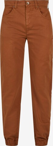 SOUTHPOLE Tapered Pants in Brown: front