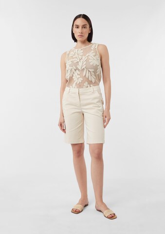 Wide Leg Pantalon COMMA en beige : devant