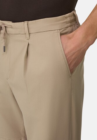 Boggi Milano Regular Bandplooibroek in Beige