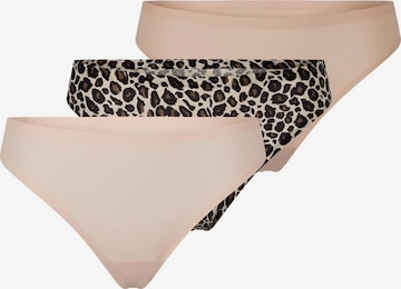 Chantelle Thong 'Soft Stretch' in Brown: front