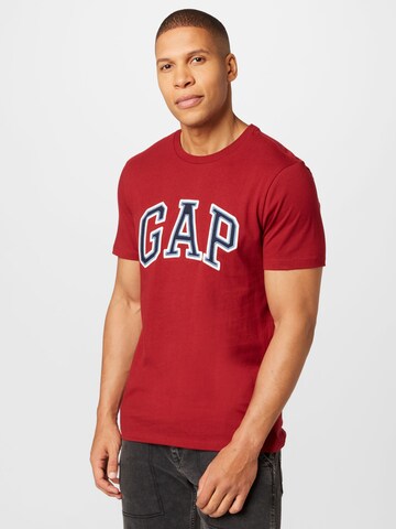 GAP Regular fit Тениска 'BAS' в червено: отпред