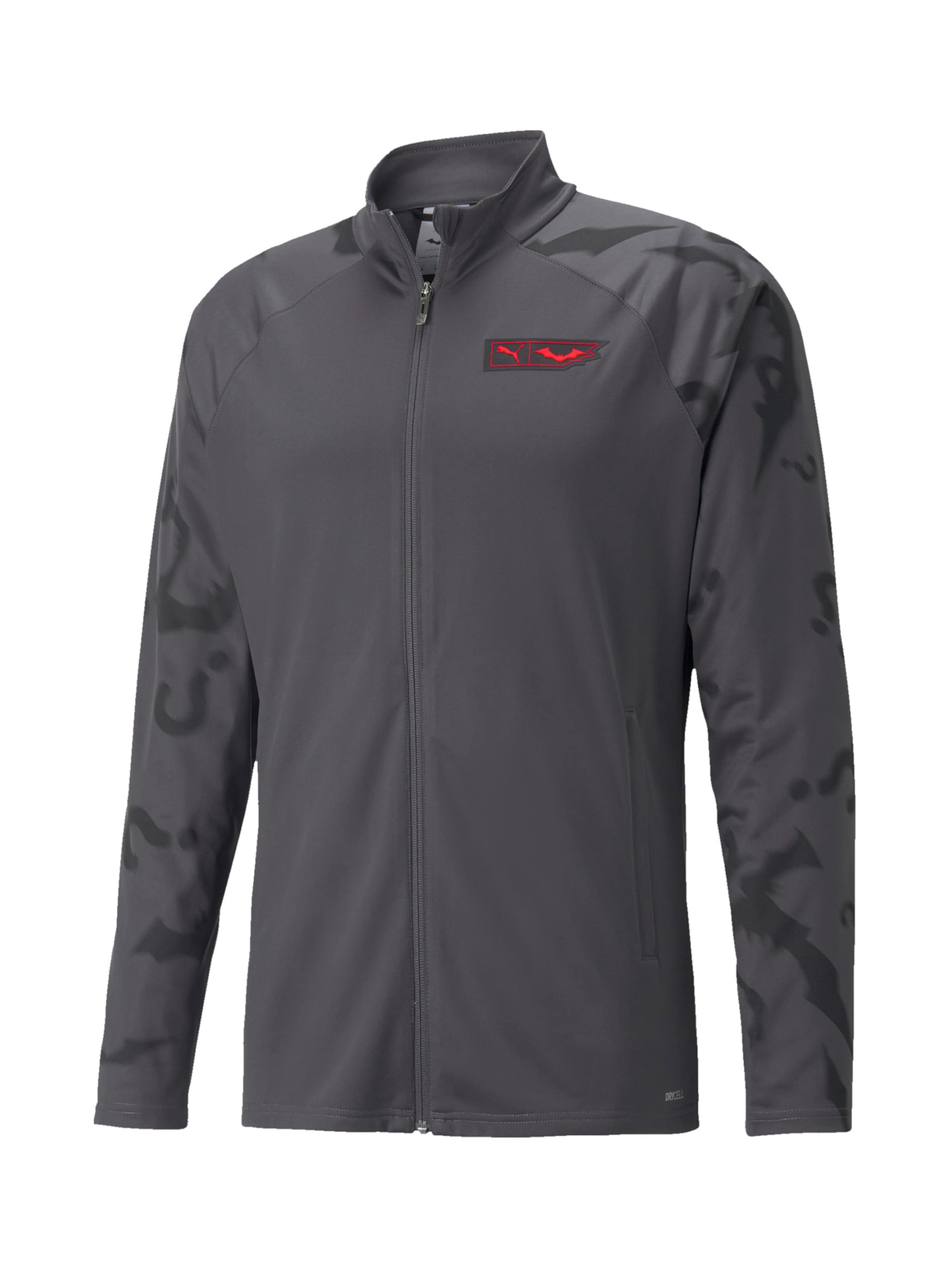 PUMA Athletic Jacket in Grey: front