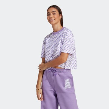 T-shirt fonctionnel 'All Szn X Logomania' ADIDAS SPORTSWEAR en violet : devant