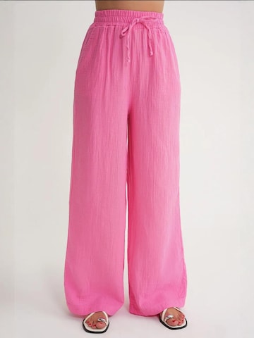 MixRay Wide leg Broek in Roze: voorkant