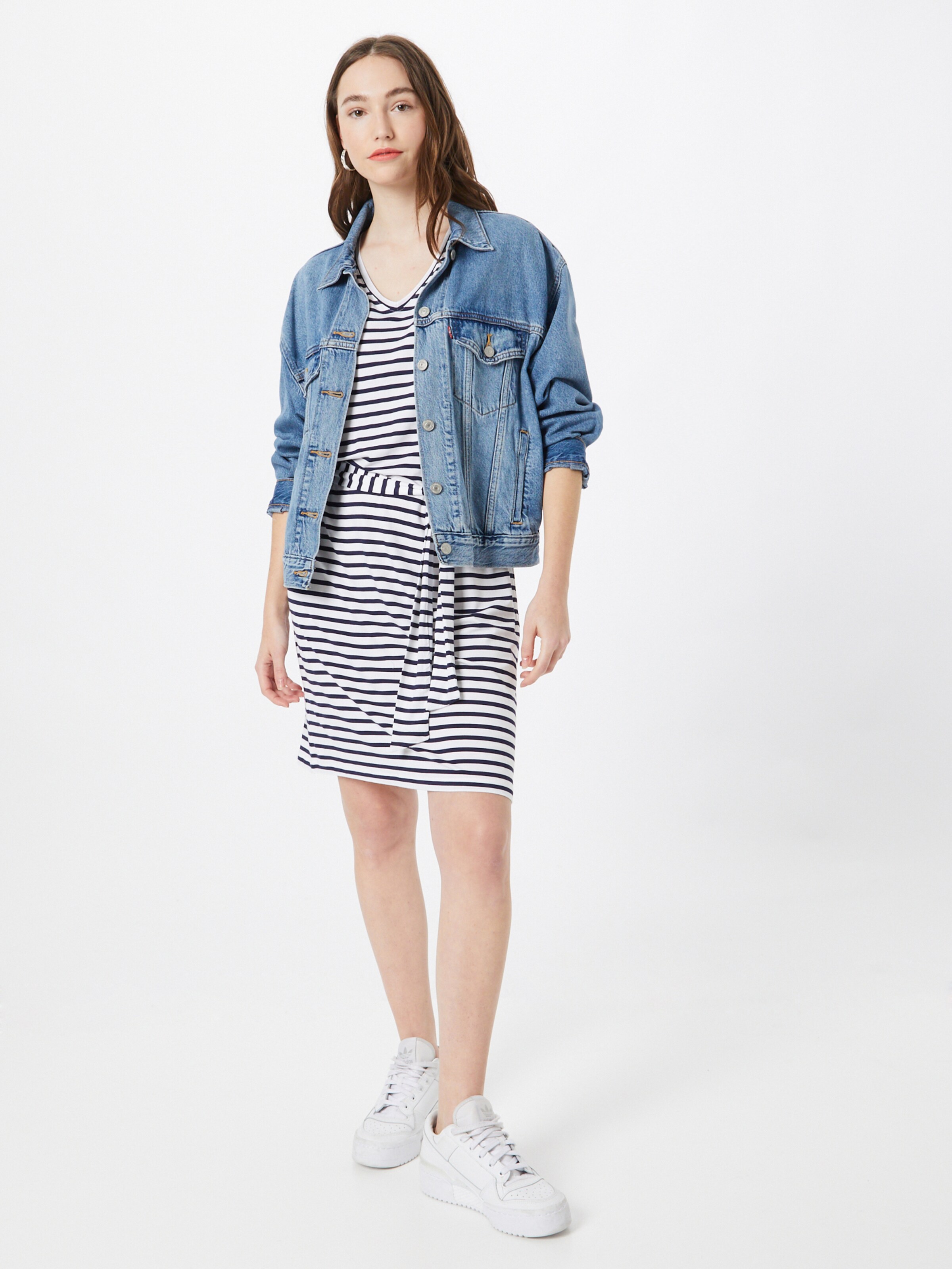 Frauen Große Größen ESPRIT Kleid in Blau, Weiß - SY86231 Frauen Große Größen ESPRIT Kleid in Blau, Weiß - SY86231