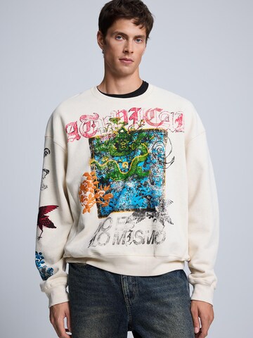 Sweat-shirt Desigual en blanc : devant