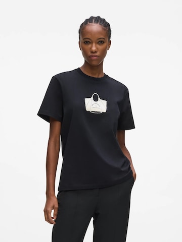 Tricou de la Karl Lagerfeld pe negru: față