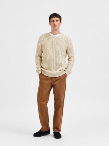 SELECTED Trui 'Henry' in Beige