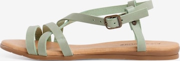 Sandalo di Pisamonas in verde: frontale