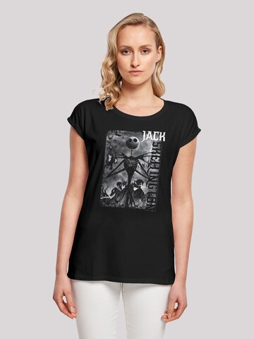 T-shirt 'Disney Nightmare Before Christmas Skellington' F4NT4STIC en noir : devant