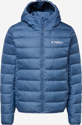 ADIDAS TERREX Outdoorová bunda – modrá: přední strana