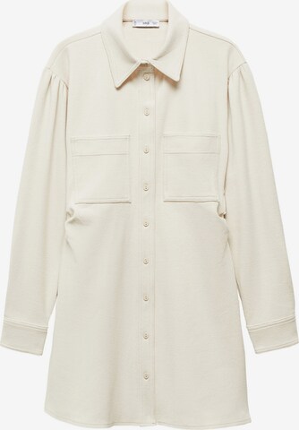 MANGO Shirt Dress 'Hobo' in Beige: front