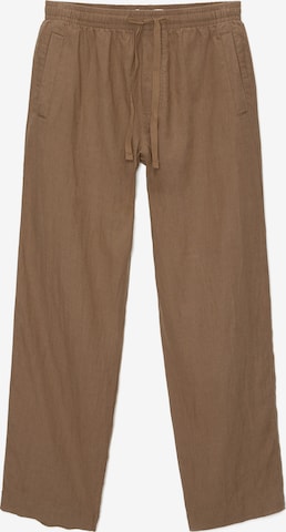Pull&Bear Loosefit Kalhoty – hnědá: přední strana