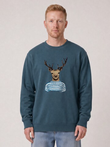 Felpa 'Hirsch' di Watapparel in verde: frontale