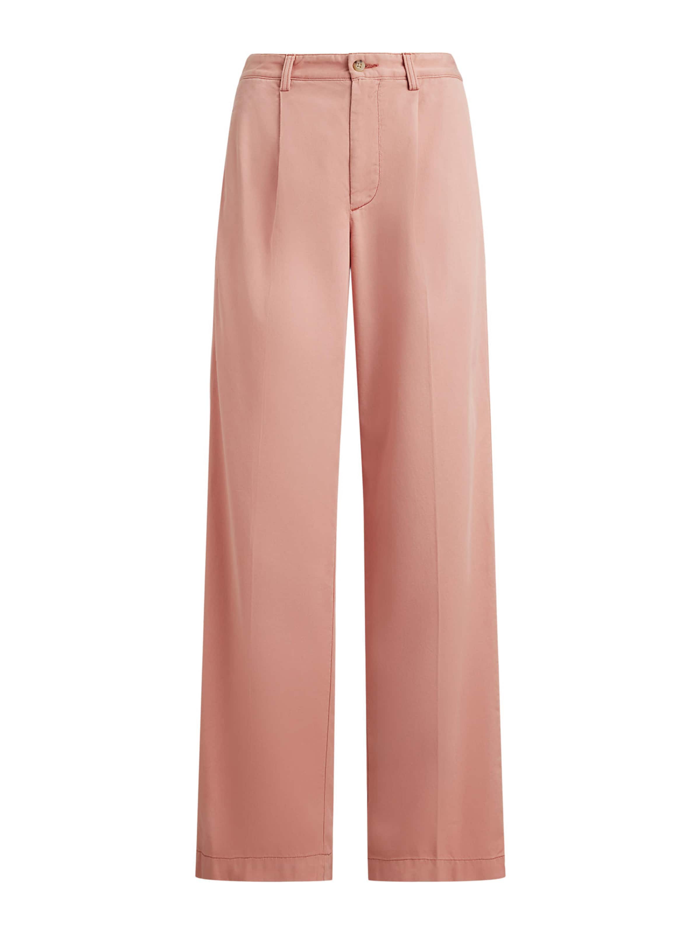 Loosefit Pantaloni con pieghe di Polo Ralph Lauren in rosa: frontale
