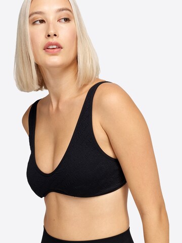 OCEANSAPART Bralette Bra 'Michelle' in Black: front