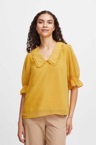 b.young Blouse 'Isigne' in Geel: voorkant