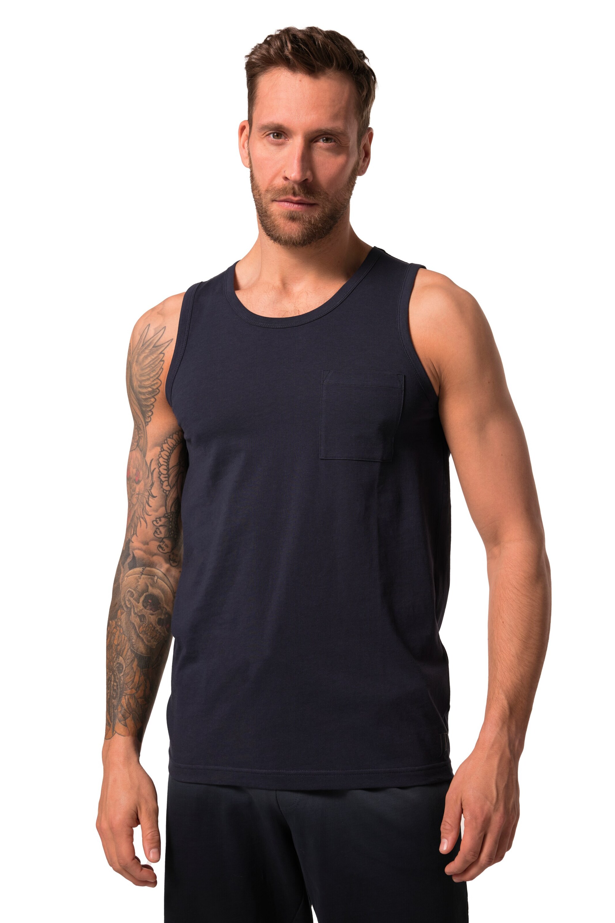 JP1880 Undershirt in Blue: front