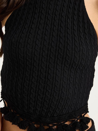 Top in maglia in S-L Bianco Lucci di colore nero, Visualizzazione prodotti