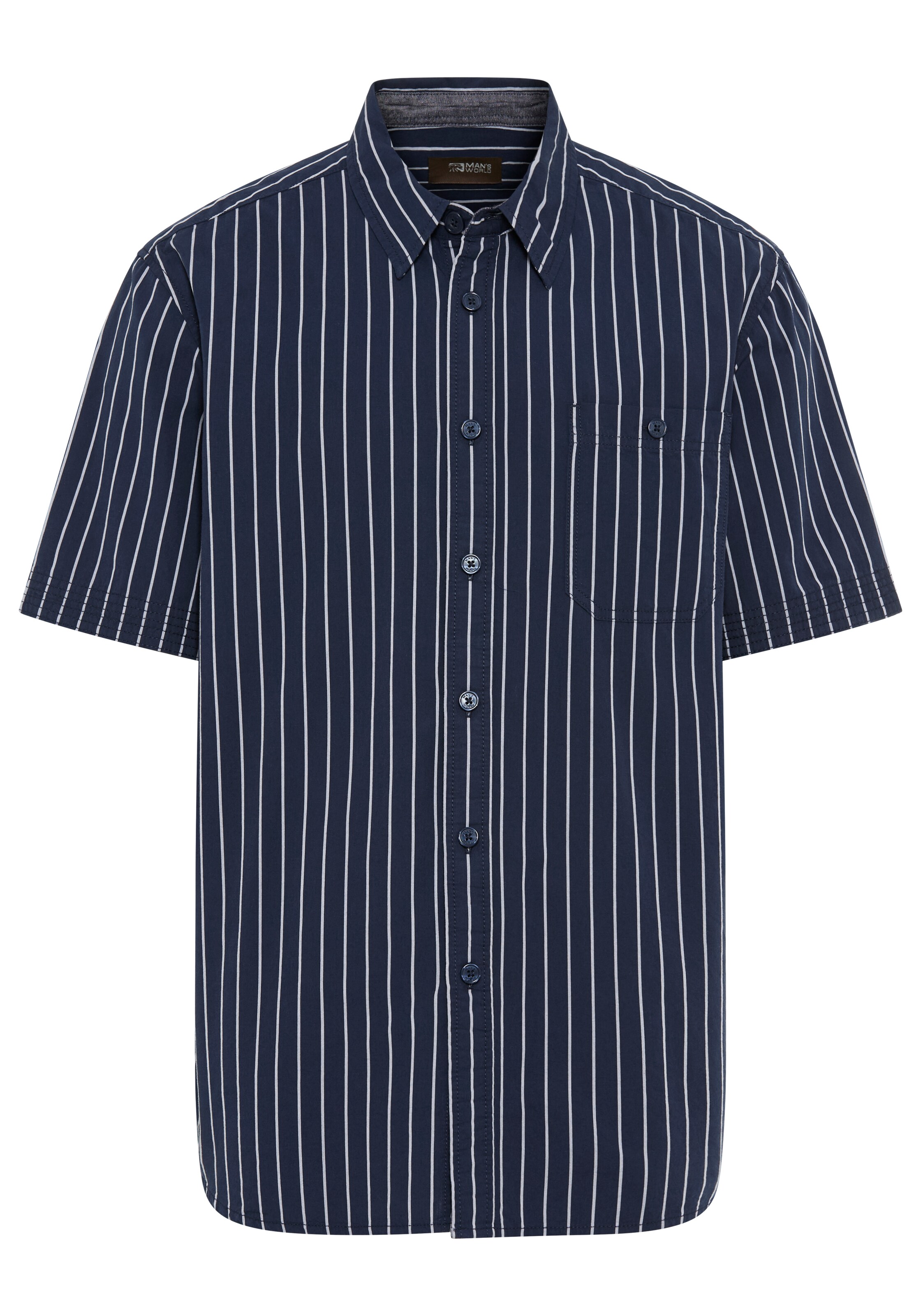 Man's World Comfort Fit Hemd in Blau: Vorderseite