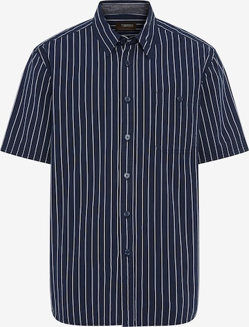 Man's World Comfort Fit Hemd in Blau: Vorderseite