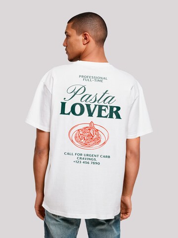 T-Shirt 'Pasta Lover' F4NT4STIC en blanc