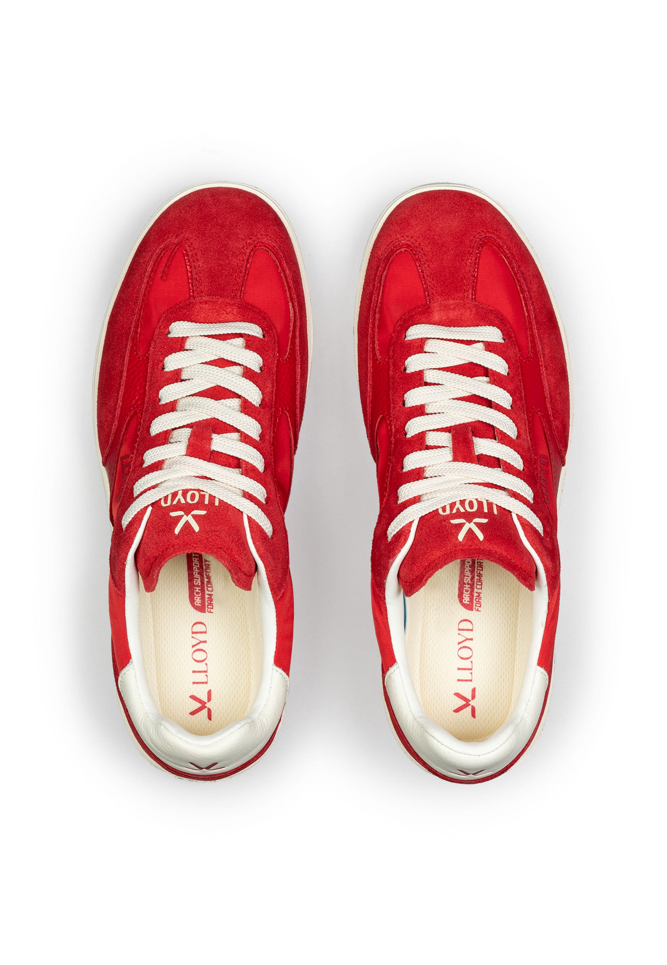 Baskets basses LLOYD en rouge