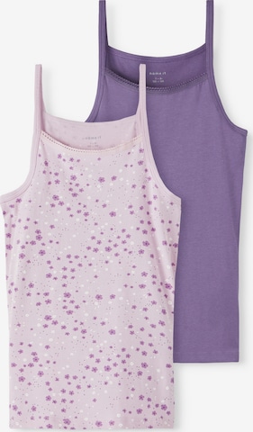 NAME IT - Camiseta térmica en lila: frente