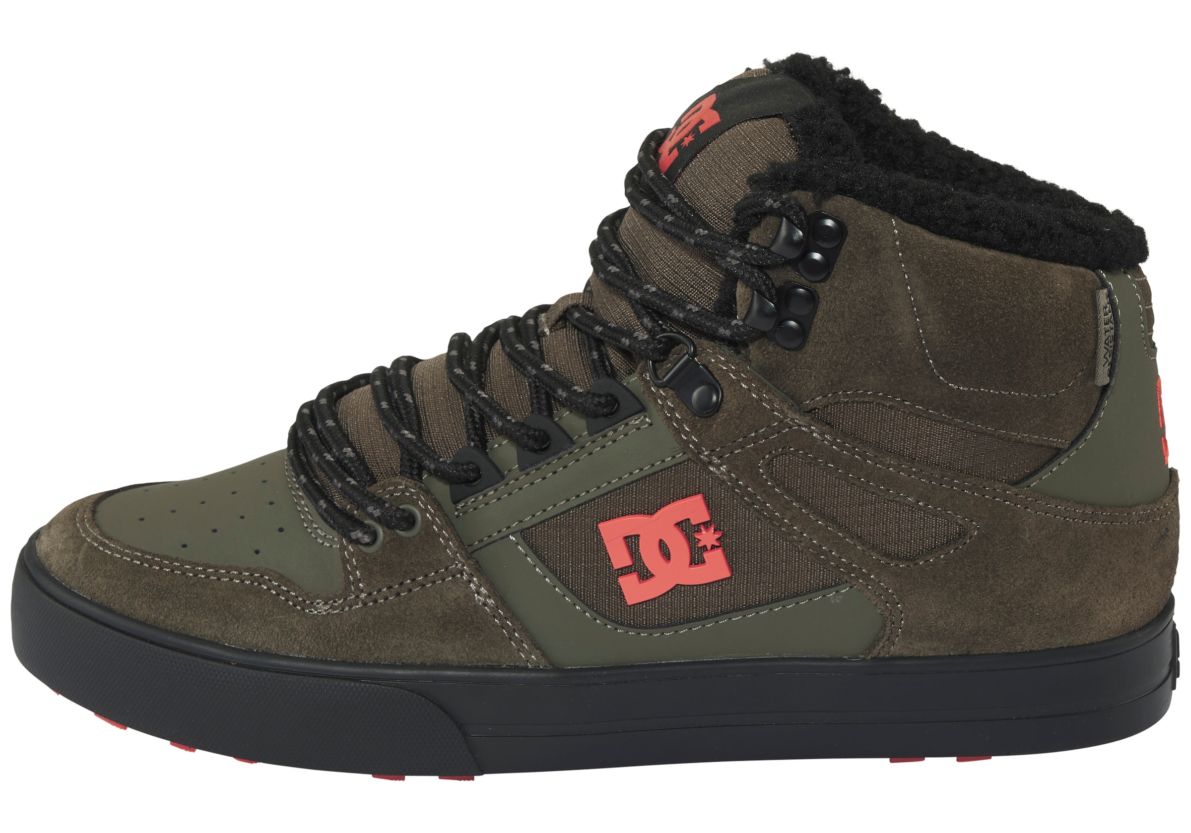 DC Shoes Schnürboots in Grün: Vorderseite