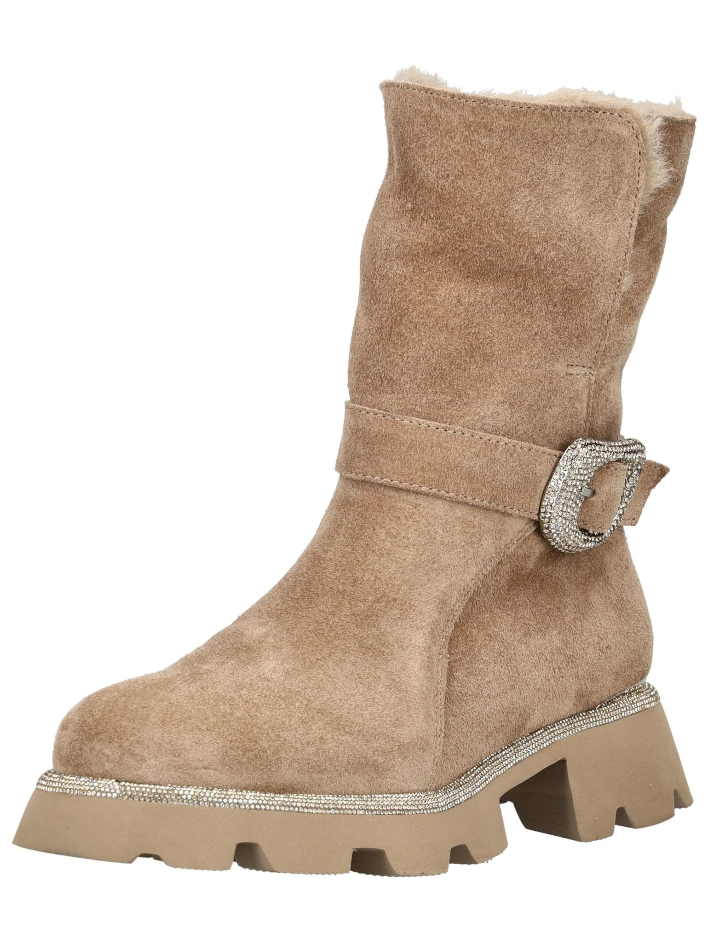 Alma En Pena Stiefelette in Beige: Vorderseite
