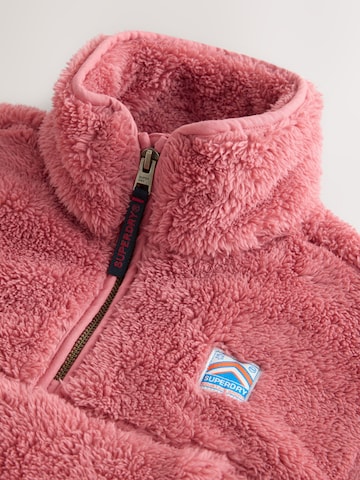 Superdry Fleece jas in Roze