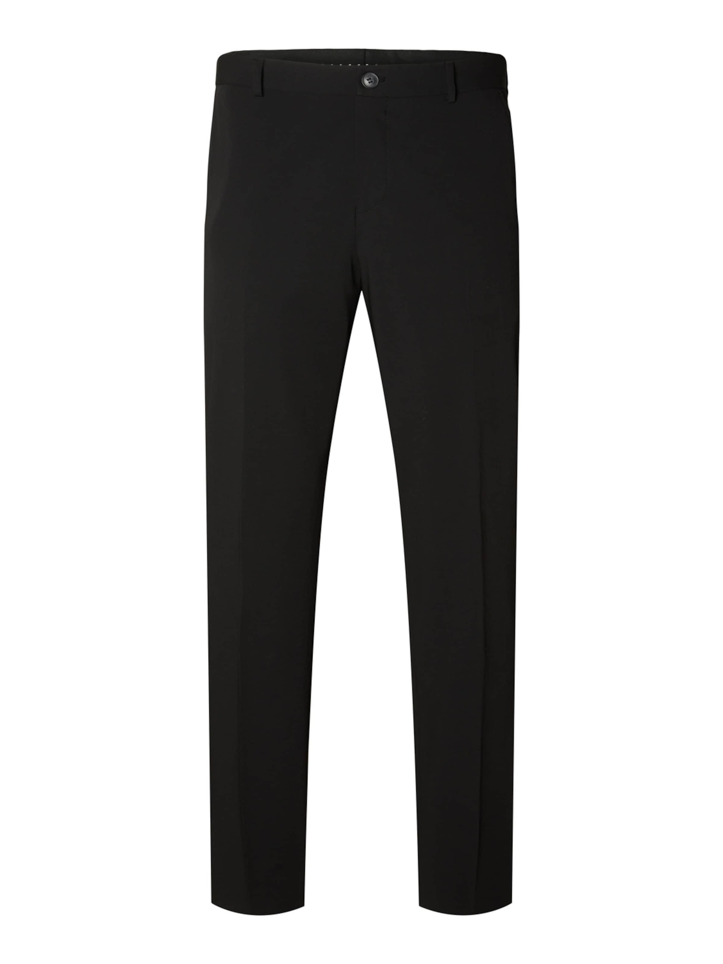 SELECTED Slimfit Pantalon 'Liam' in Zwart: voorkant