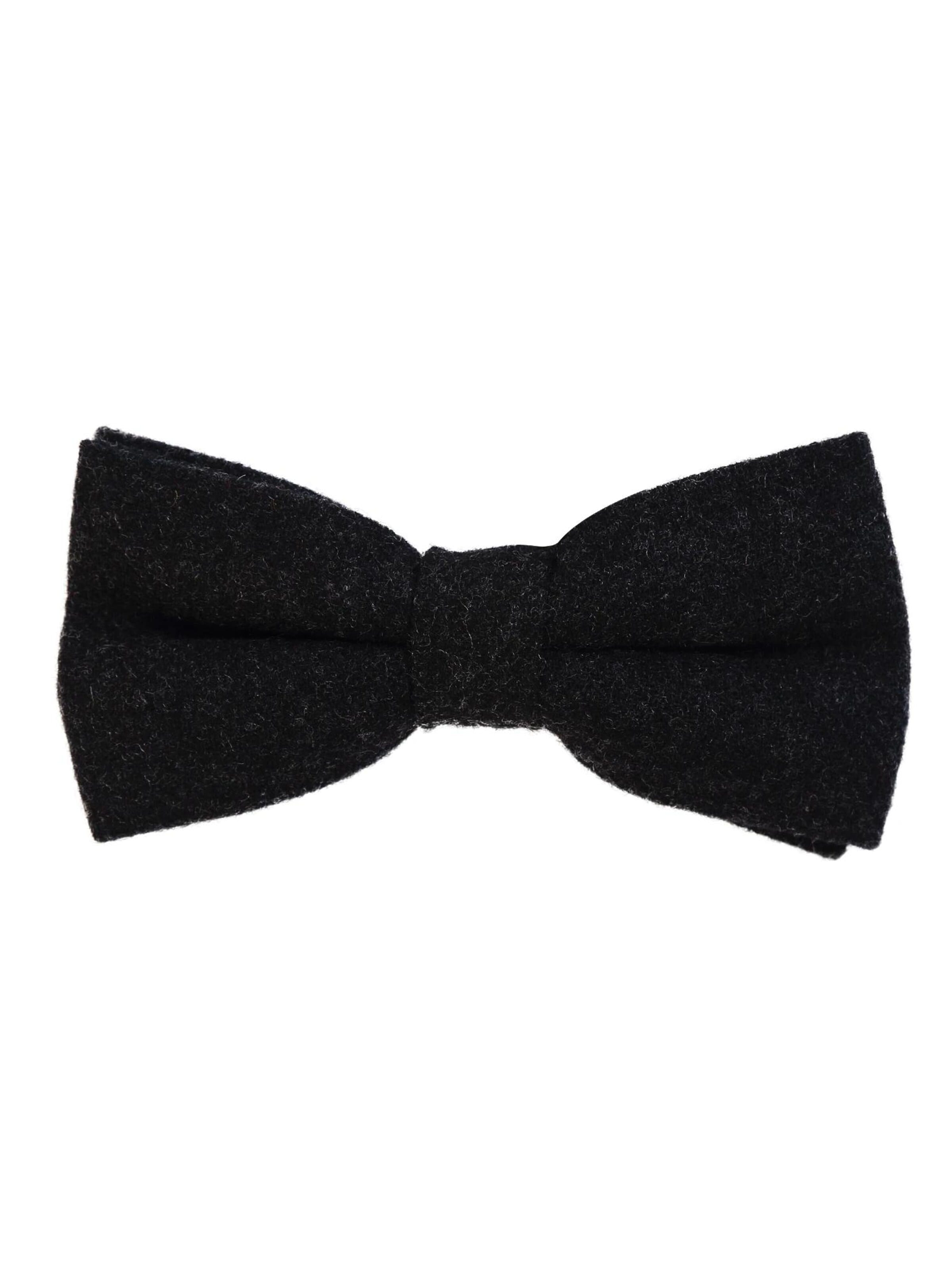 DonDon Bow Tie 'DonDon Herren Jeans Fliege Schleife gebunden 100% Baumwolle dunkelblau' in One size in mottled black, Item view