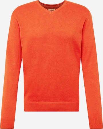 TOM TAILOR Regularny krój Sweter w kolorze czerwony: przód