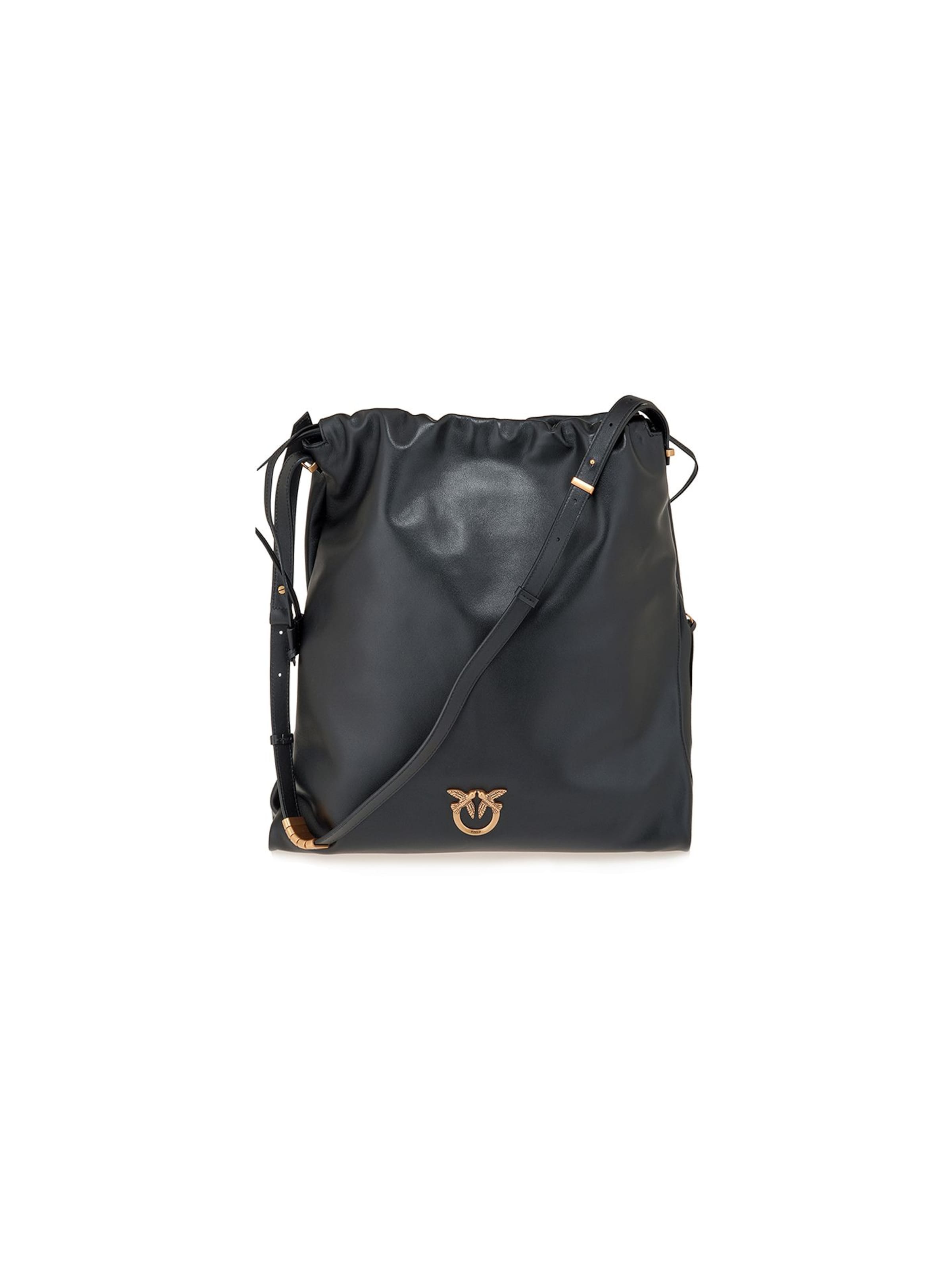 Borsa a tracolla 'Slouchy Extra Vitello Morbido' di PINKO in nero: frontale