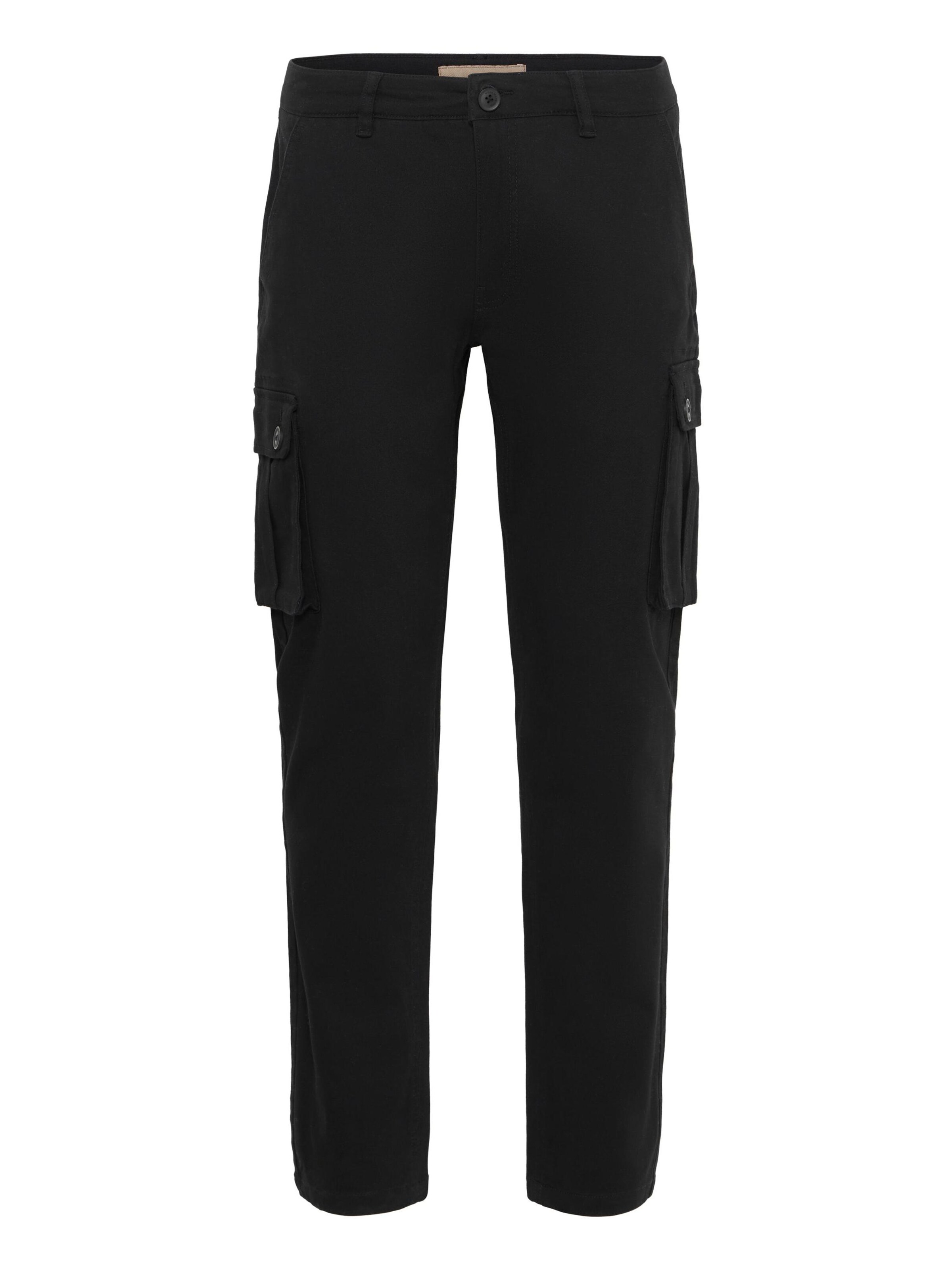 BLEND - Regular Calças cargo ' KALLEN ' em preto: frente