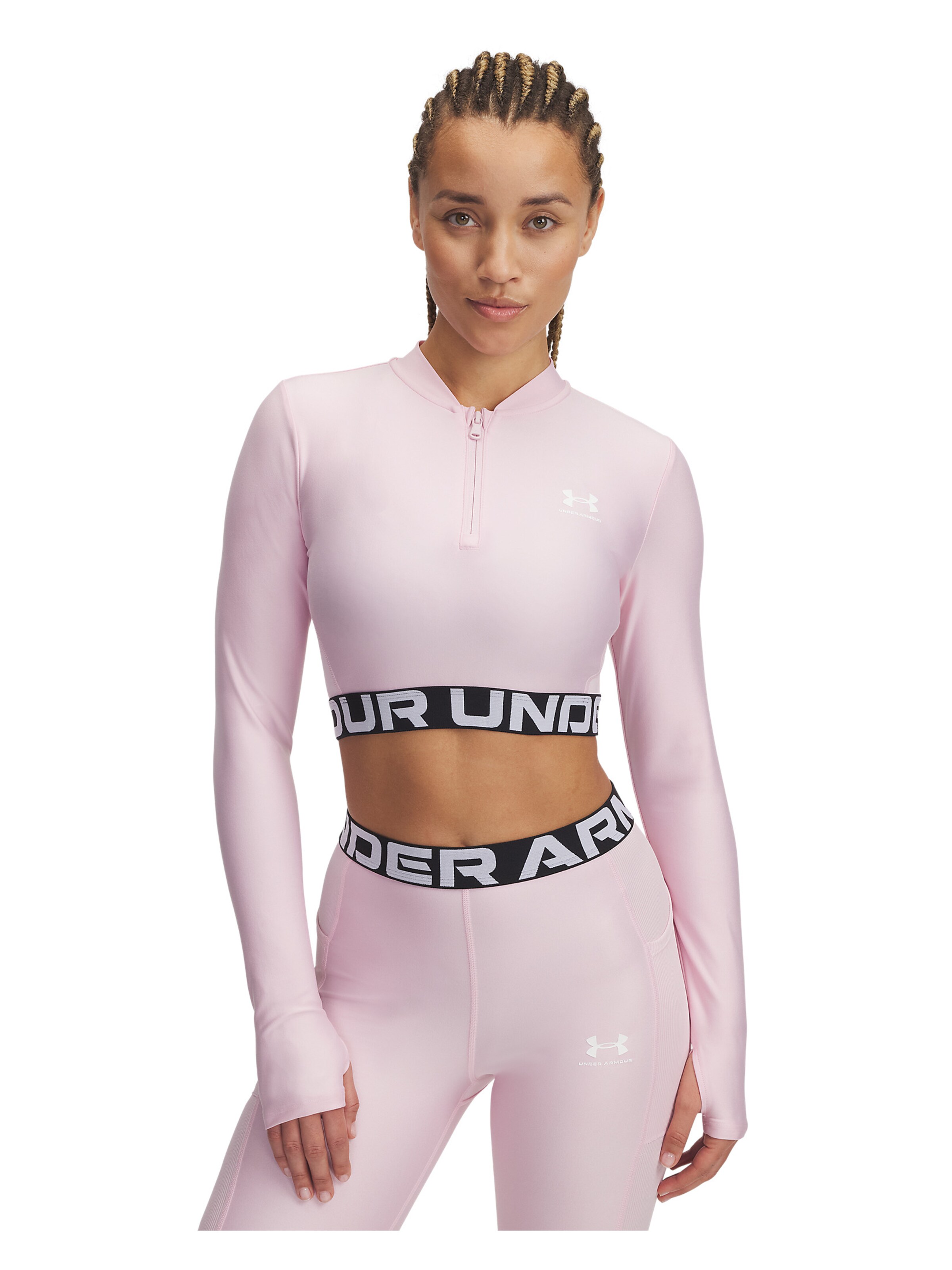 UNDER ARMOUR Functioneel shirt 'Heat Gear' in Roze: voorkant