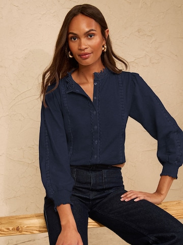 love & roses Blouse in Blue
